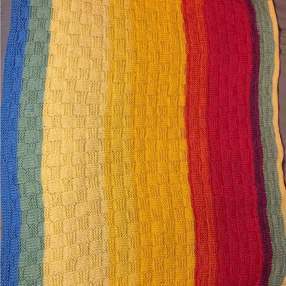 {Knit Baby Blanket} 🧺 basket weave design - Picture 8 of 8